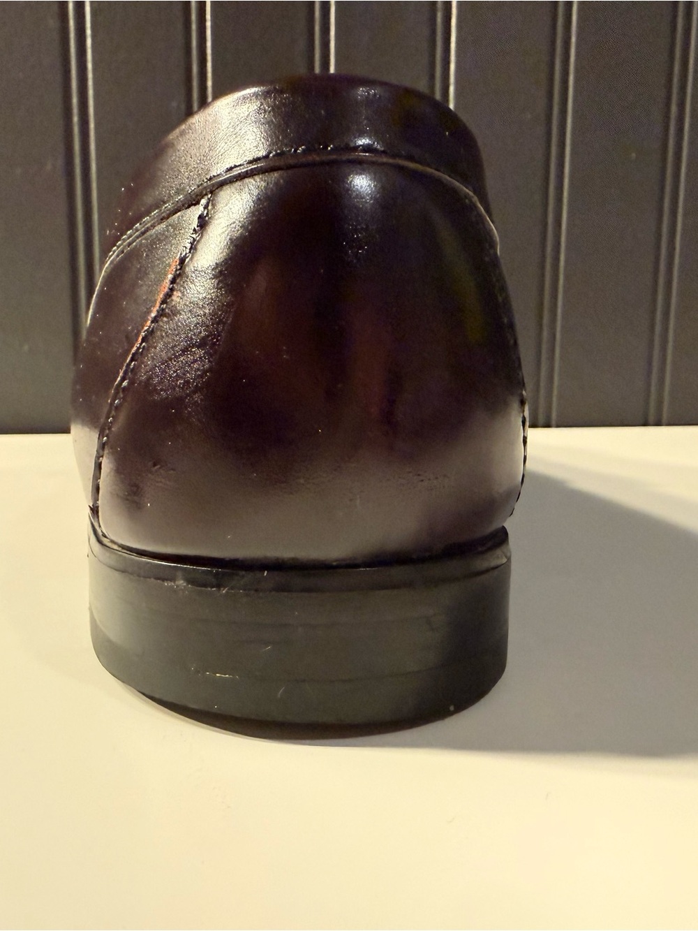 Cole Haan men's burgundy leather kiltie buckle monk strap loafers 9.5d - Picture 10 of 16